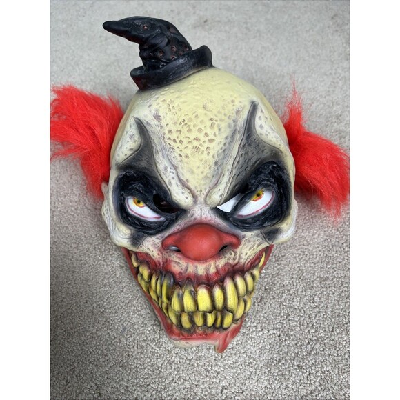 VTG 2003 Don Post Studios Bludie Clown Halloween Mask Latex Evil Scary Horror‎ - Picture 1 of 8